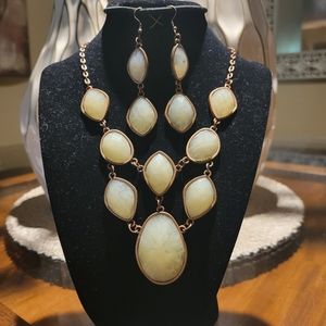 Copper and Stone earring and necklace set? New! Never used.